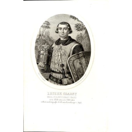 Leszek Czarny król Polski / "LESZEK CZARNY KRÓL POLSKI X. KRAK. I SAND. uro: 1250 roku, um: 1289 r."
