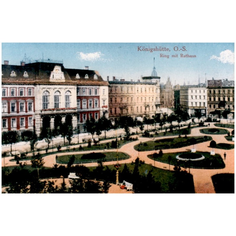 "Königshütte, O.-S. Ring mit Rathaus"