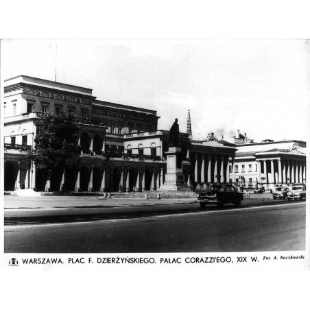 Warszawa. Plac F. Dzierżyńskiego. Pałac Corazzi'ego, XIX w. / "WARSZAWA. PLAC F. DZIERŻYŃSKIEGO. PAŁAC CORAZZ'IEGO, XIX W."