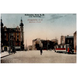 "Królewska Huta G.-Śl. ulica Bytomska. Königshütte, O.-S. Beuthener Straße"