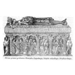 "Strona prawa grobowca Henryka Łagodnego, księcia szląskiego i krakowskiego."