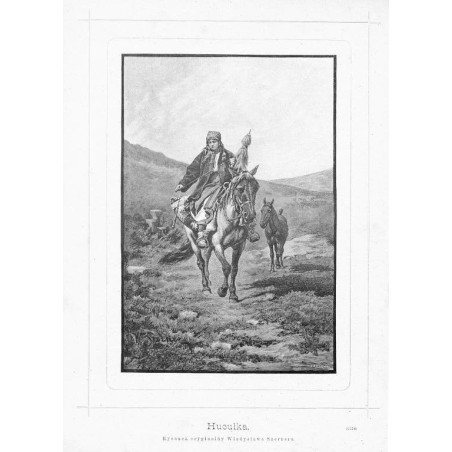 "Hucułka. Rysunek oryginalny Władysława Szernera. (2214)"