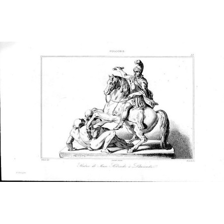 Warszawa. Łazienki Królewskie. Pomnik Jana III Sobieskiego / "POLOGNE. 33. Statue de Jean Sobieski à Lazienki."