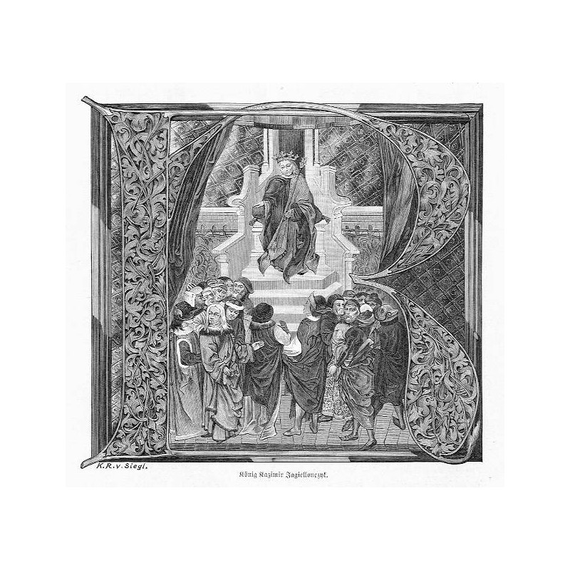 "König Kazimir Jagiellonczyk. / Miniatur aus einem Graduale des Krakauer Domcapitels"