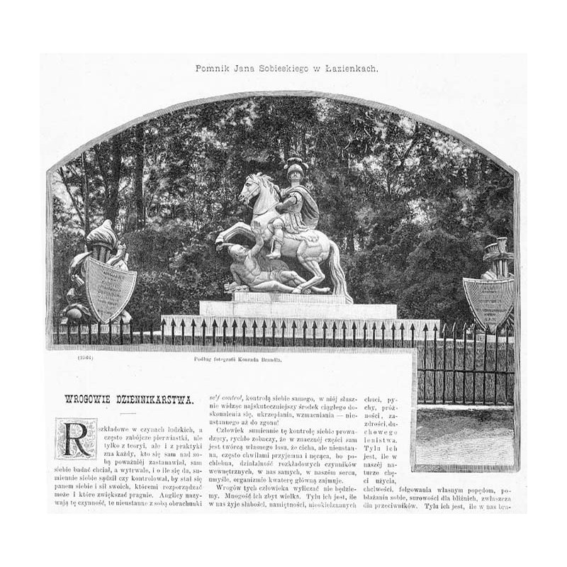 "Pomnik Jana Sobieskiego w Łazienkach. Podług fotografii Konrada Brandla. (2566)"