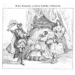 "Stefan Czarniecki z królową Ludwiką w Chojnicach."