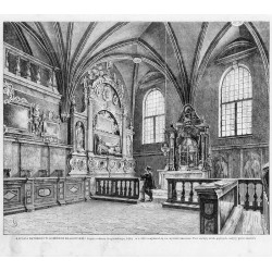 Kaplica Batorego w katedrze krakowskiej / "KAPLICA BATOREGO W KATEDRZE KRAKOWSKIÉJ. Kopia z obrazu Gryglewskiego, który w r. 186