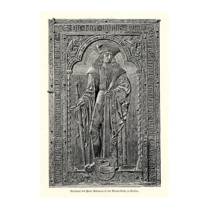 "Grabmal des Peter Salomon in der Marienkirche zu Krakau."