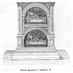 "Pomnik Zygmunta I i Zygmunta II."
