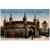Kraków. Rondel i brama floryańska. - Bastei und Florianertor.