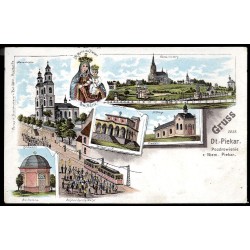 Gruss aus Dt.-Piekar. Pozdrowienie z Niem. Piekar. Marienkirche. Kościół Panny Maryi. Hl. Maria zu Piekar. Sw. Maria. Kalwarienb