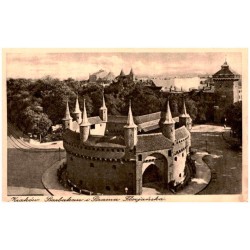 Kraków. Barbakan i Brama Florjańska.