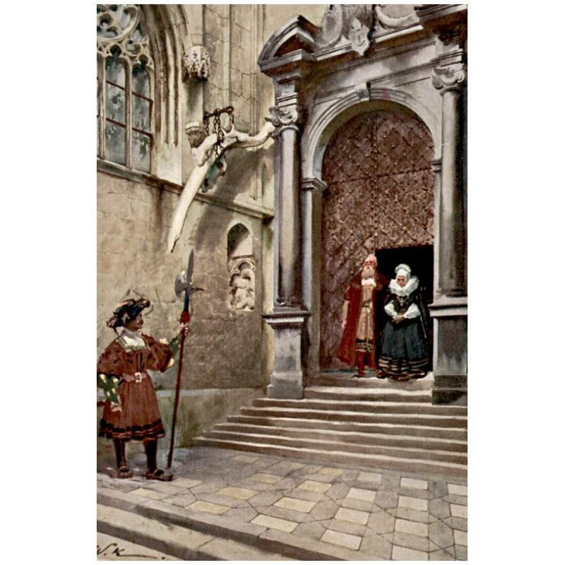 Mal. St. Tondos i W. Kossak. Główne wejście do katedry. Entrée principale de la Cathedrale.