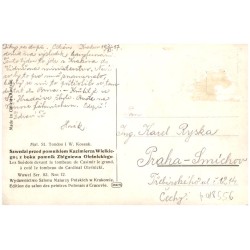 Mal. St. Tondos i W. Kossak. Szwedzi przed pomnikiem Kazimierza Wielkiego z boku pomnik Zbigniewa Oleśnickiego. Le Suèdois deva