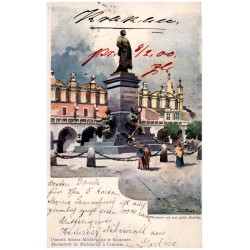 Pomnik Adama Mickiewicza w Krakowie. Monument de Mickiewicz à Cracovie.