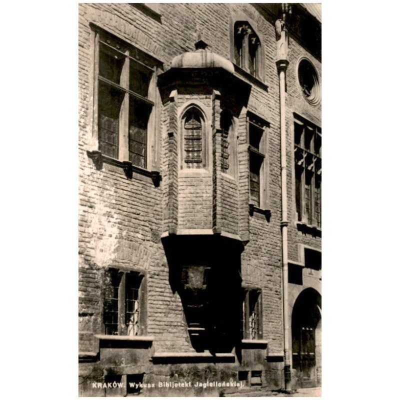 Kraków. Wykusz Bibljoteki Jagiellońskiej. / Rewers: Fot. Dr. Tadeusz Przypkowski.