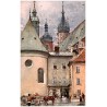 10. Der Turm des alten Rathauses. Wieża starego ratusza (faktycznie Mały Rynek). Künstlerkarte der "Krakauer Zeitung". Reinertra