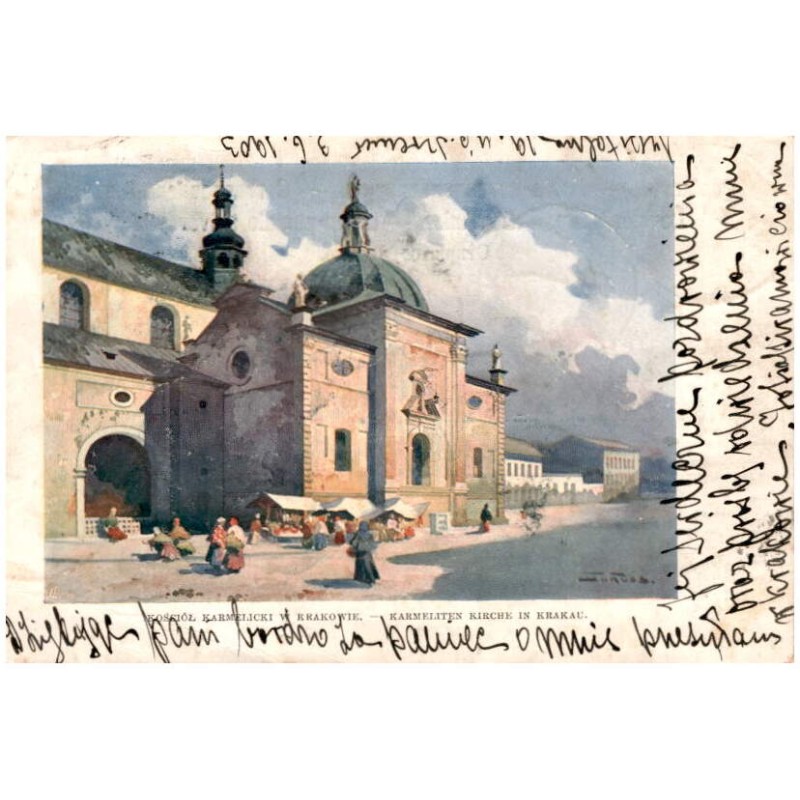 Kościół Karmelicki w Krakowie. - Karmeliten Kirche in Krakau.
