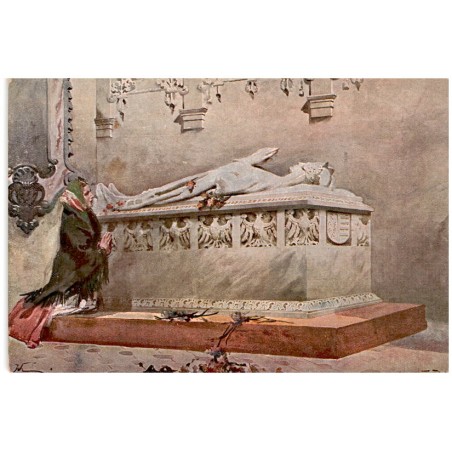 Wawel. - Mal. St. Tondos i W. Kossak. Pomnik królowej Jadwigi. Tombeau de la Reine Hedwige