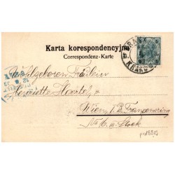 Krakó - Krakau. Rotunda przy bramie Floryańskiej. Rondell und Florianer Thor.