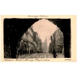 Miedzioryty Krakowa. Kraków. Widok z Bramy Florjańskiej. J. Czaski