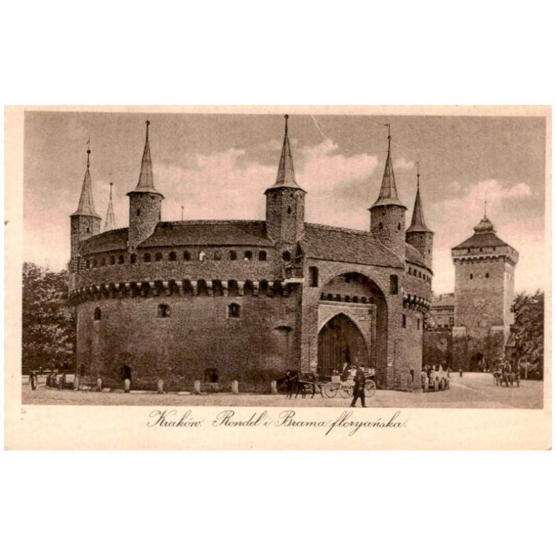 Kraków. Rondel i Brama floryańska.