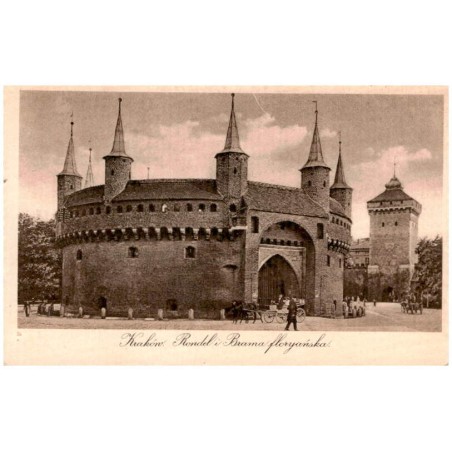 Kraków. Rondel i Brama floryańska.