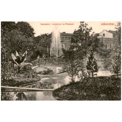 Kraków Sadzawka i wodotrysk na Plantach.