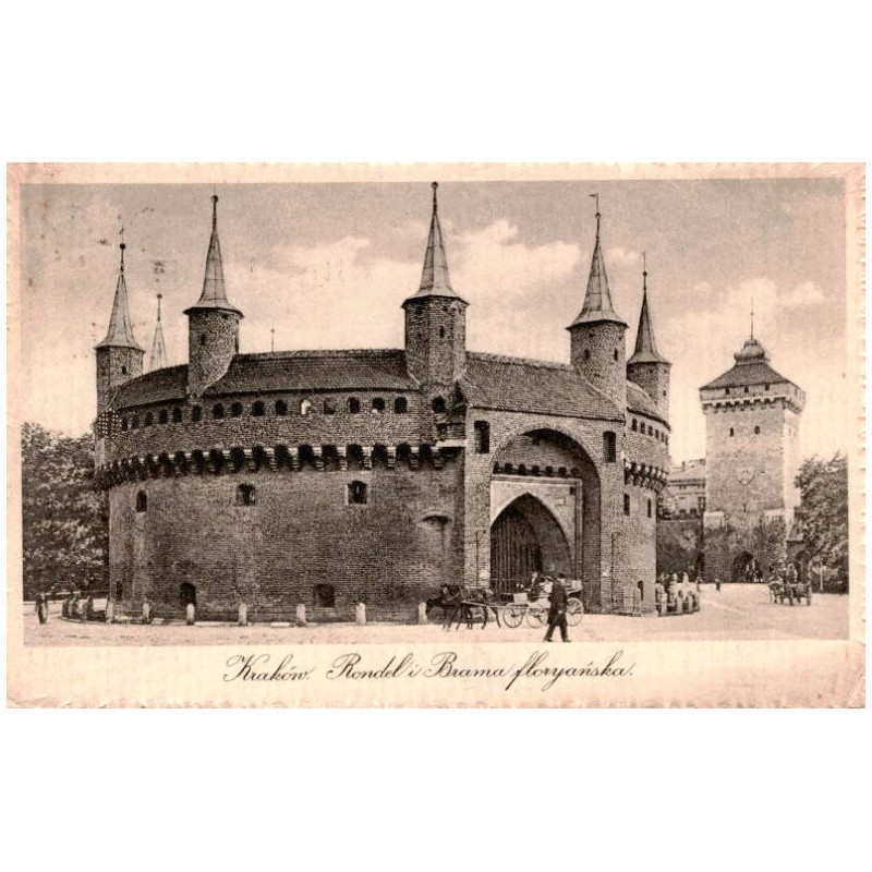 Kraków. Rondel i Brama floryańska.