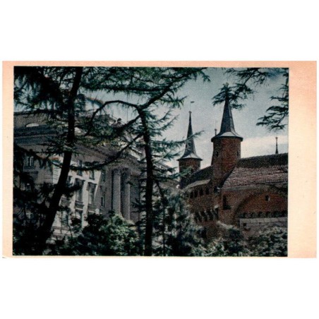 Krakau. Rundbastei und Gebäude der Emissionsbank