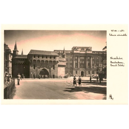 Kraków: Barbakan, Bank Polski. FGazda 75-191. z cyklu Polonia admirabilis