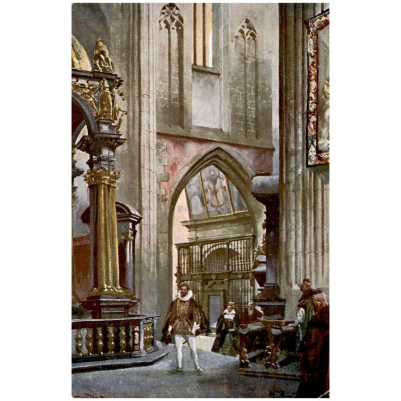 Kaplica św. Stanisława i widok na kaplicę Zygmuntowską. Stanislauskapelle im Hintergrund die Siegmundkapelle. Chapelle de St. S