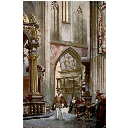 Kaplica św. Stanisława i widok na kaplicę Zygmuntowską. Stanislauskapelle im Hintergrund die Siegmundkapelle. Chapelle de St. S