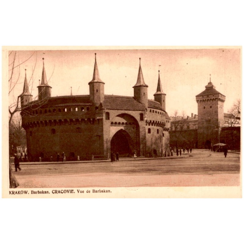 Kraków. Barbakan. Cracovie. Vue de Barbakan.