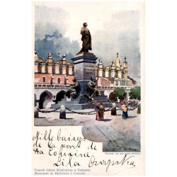 Pomnik Adama Mickiewicza w Krakowie. Monument de Mickiewicz à Cracovie.