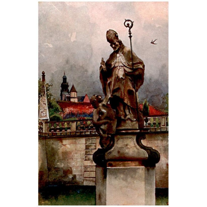 St. Tondos mal. Kraków. Pomnik św. Stanisława na Skałce.