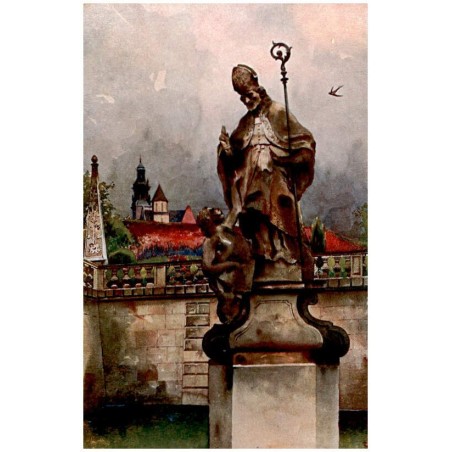 St. Tondos mal. Kraków. Pomnik św. Stanisława na Skałce.