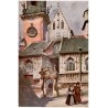 Fronton Katedry Wawelskiej od strony głównego wejścia. Dom (Vorderseite). La Cathedrale. St. Tondos i W. Kossak pinx.