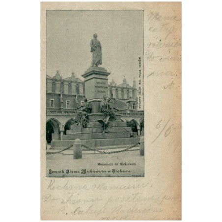 Pomnik Adama Mickiewicza w Krakowie. Monument de Mickiewicz.