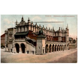 Kraków. Sukiennice (strona południowa). / leporello: Rynek z Kości9ołem N. P. Maryi - Ringplatz mit Marienkirche. Teatr Krakowsk