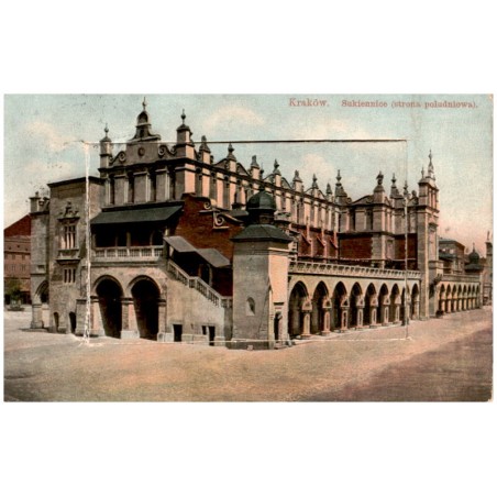Kraków. Sukiennice (strona południowa). / leporello: Rynek z Kości9ołem N. P. Maryi - Ringplatz mit Marienkirche. Teatr Krakowsk