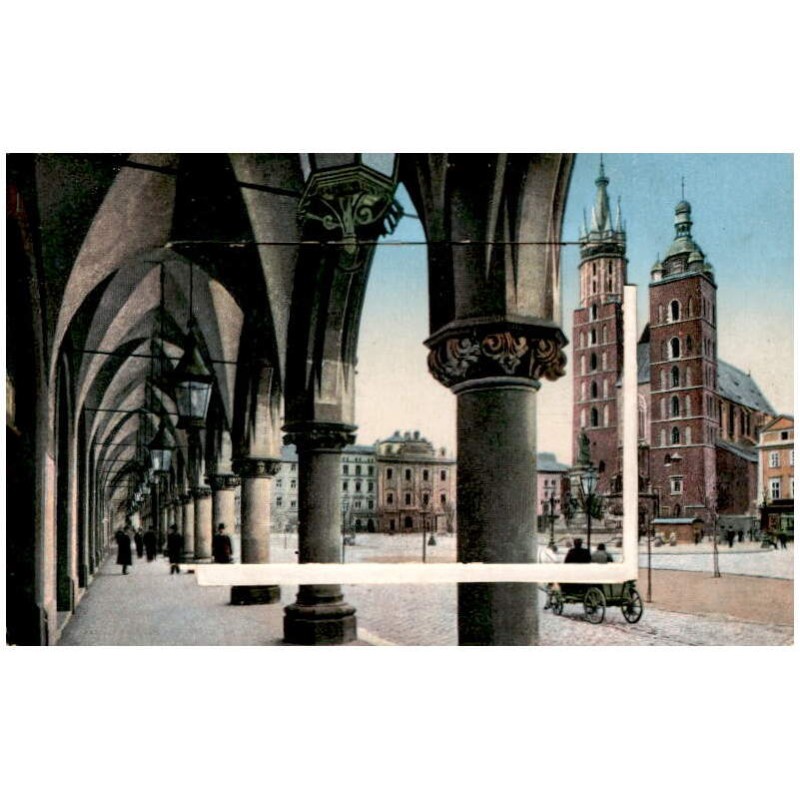 [Kraków. Kościół Mariacki] / leporello: Rynek z Kościołem N. P. Maryi - Ringplatz und Marienkirche. Teatr Krakowski - Stadt-Thea