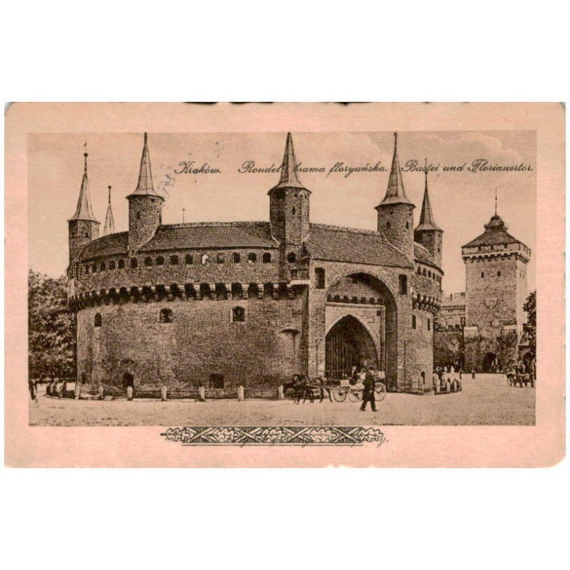 Kraków. Rondel i brama floryańska. Bastei und Florianertor.