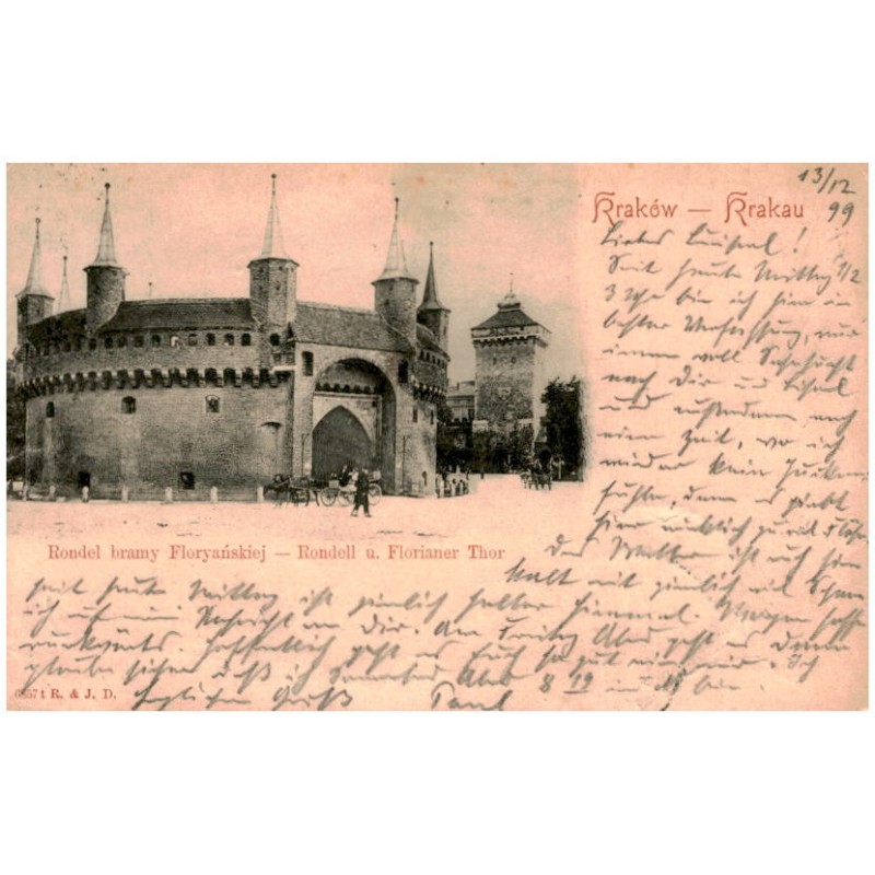Kraków - Krakau. Rondel bramy Floryańskiej. Rondell u. Florianer Thor