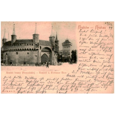 Kraków - Krakau. Rondel bramy Floryańskiej. Rondell u. Florianer Thor