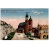 Kraków. Główny Rynek z kościołem N. Panny Maryi. Krakau. Hauptring und Marienkirche. / leporello: Wawel - Königsschloss. Kościół