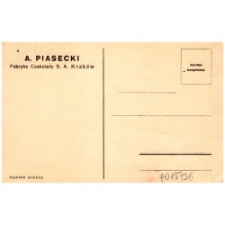 Kościół Św. Jana w Krakowie / Rewers: A. Piasecki. Fabryka Czekolady S. A. Kraków