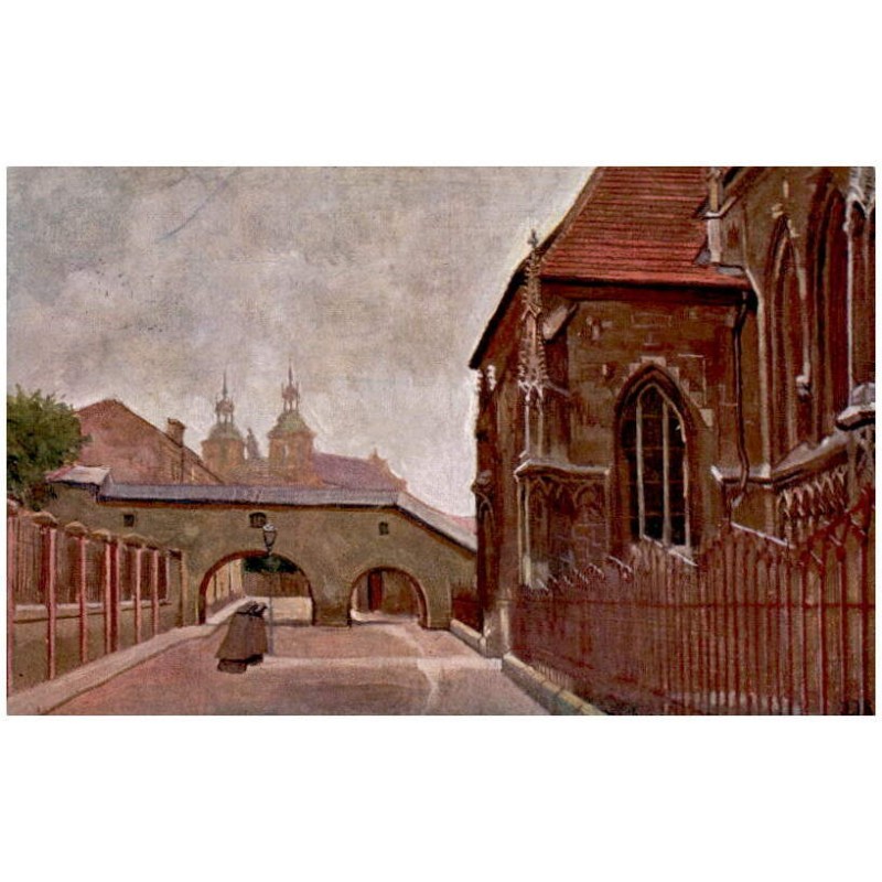 Kraków. Ul. Skałeczna i Kościół Sw. Katarzyny. Skałeczna-Gasse u. S. Katerina-Kirche