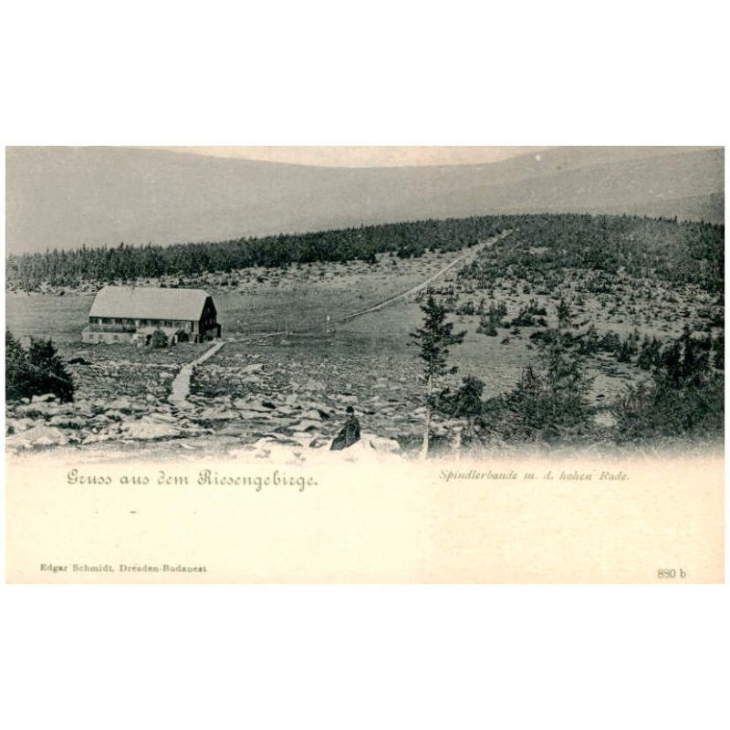 Gruss aus dem Riesengebirge. Spindlerbaude m. d. hohen Rade.