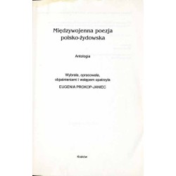 Międzywojenna poezja polsko-żydowska. Antologia